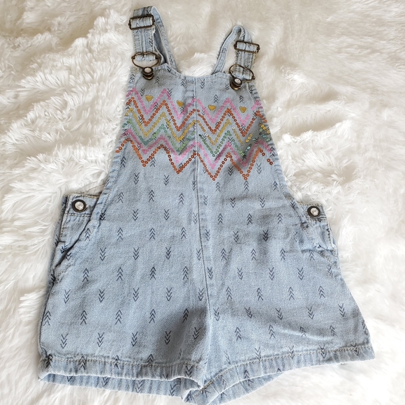 Other - 3×$18 Blue Denim Overall Shorts size 6 cotton